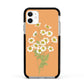 Daisies Apple iPhone 11 in White with Black Impact Case