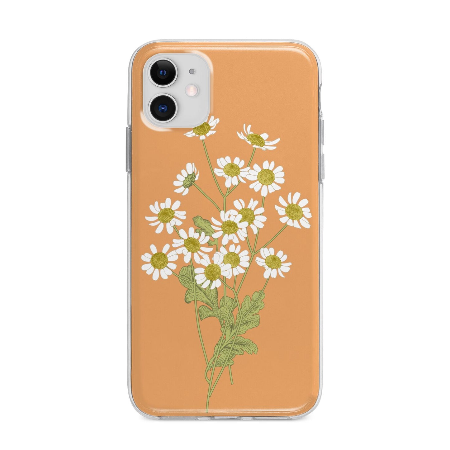 Daisies Apple iPhone 11 in White with Bumper Case