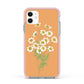 Daisies Apple iPhone 11 in White with Pink Impact Case