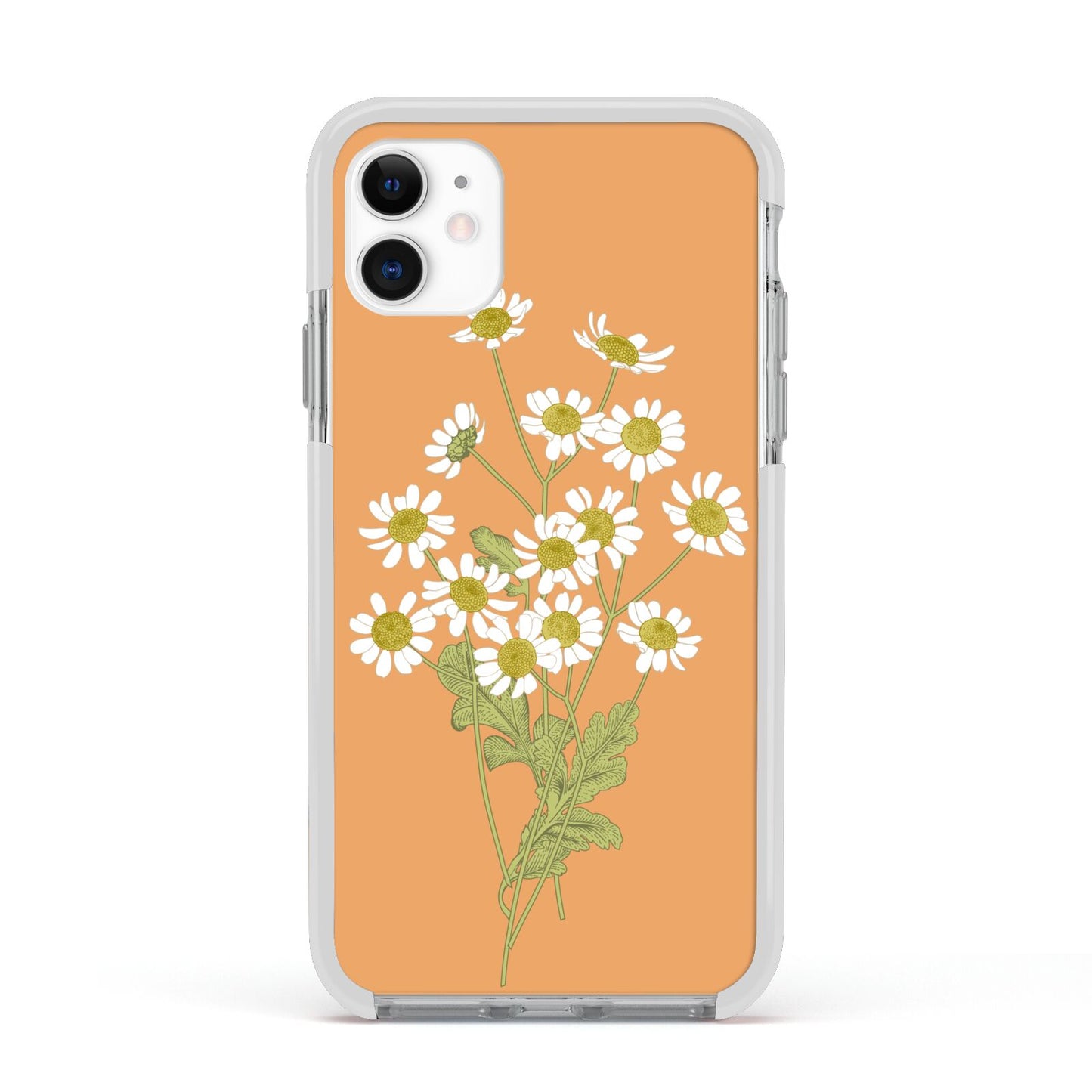 Daisies Apple iPhone 11 in White with White Impact Case