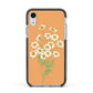 Daisies Apple iPhone XR Impact Case Black Edge on Silver Phone