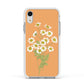 Daisies Apple iPhone XR Impact Case White Edge on Silver Phone