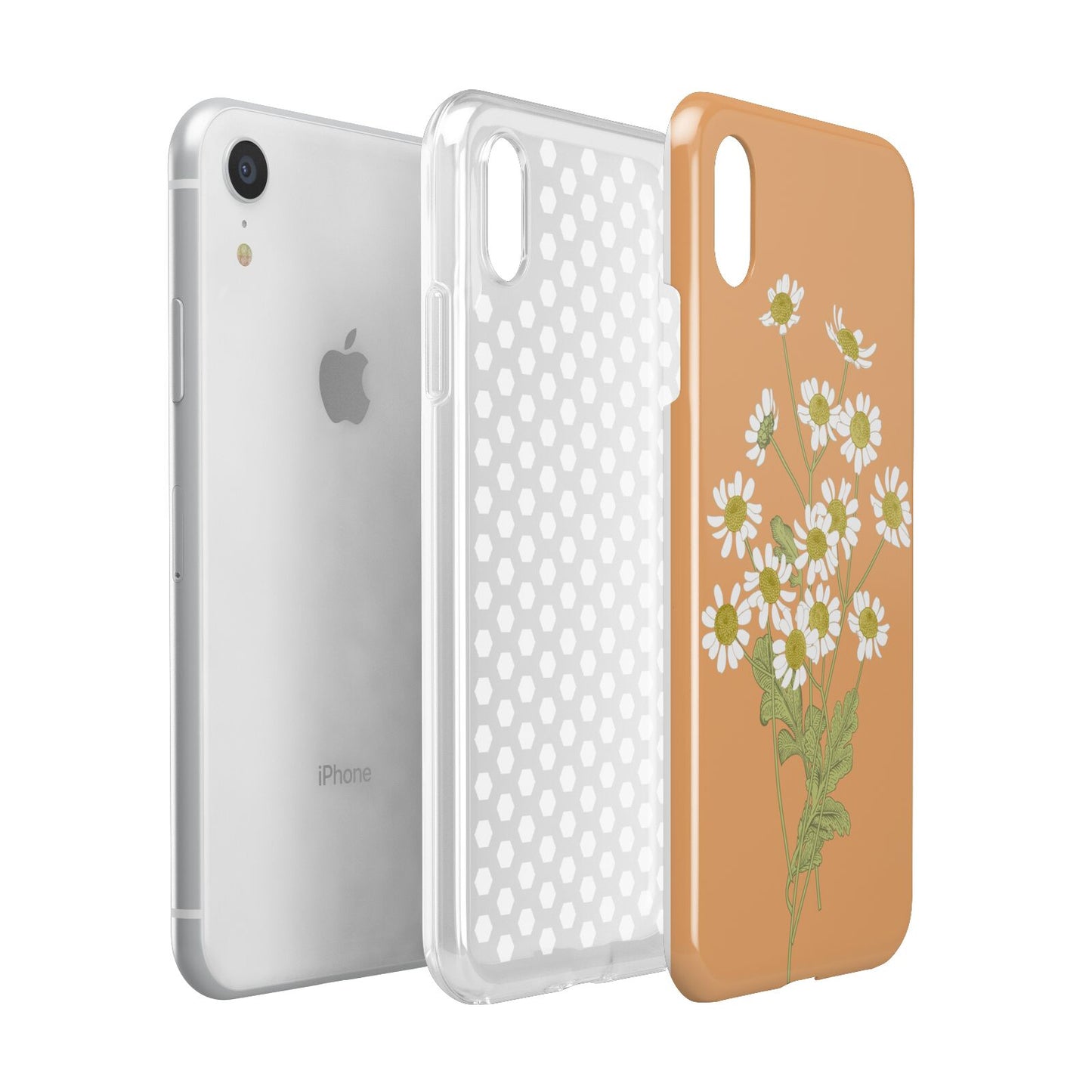 Daisies Apple iPhone XR White 3D Tough Case Expanded view
