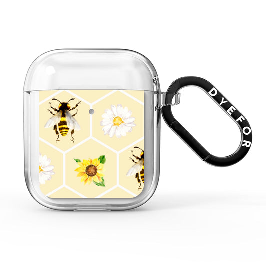 Daisies Bees and Sunflowers AirPods Clear Case