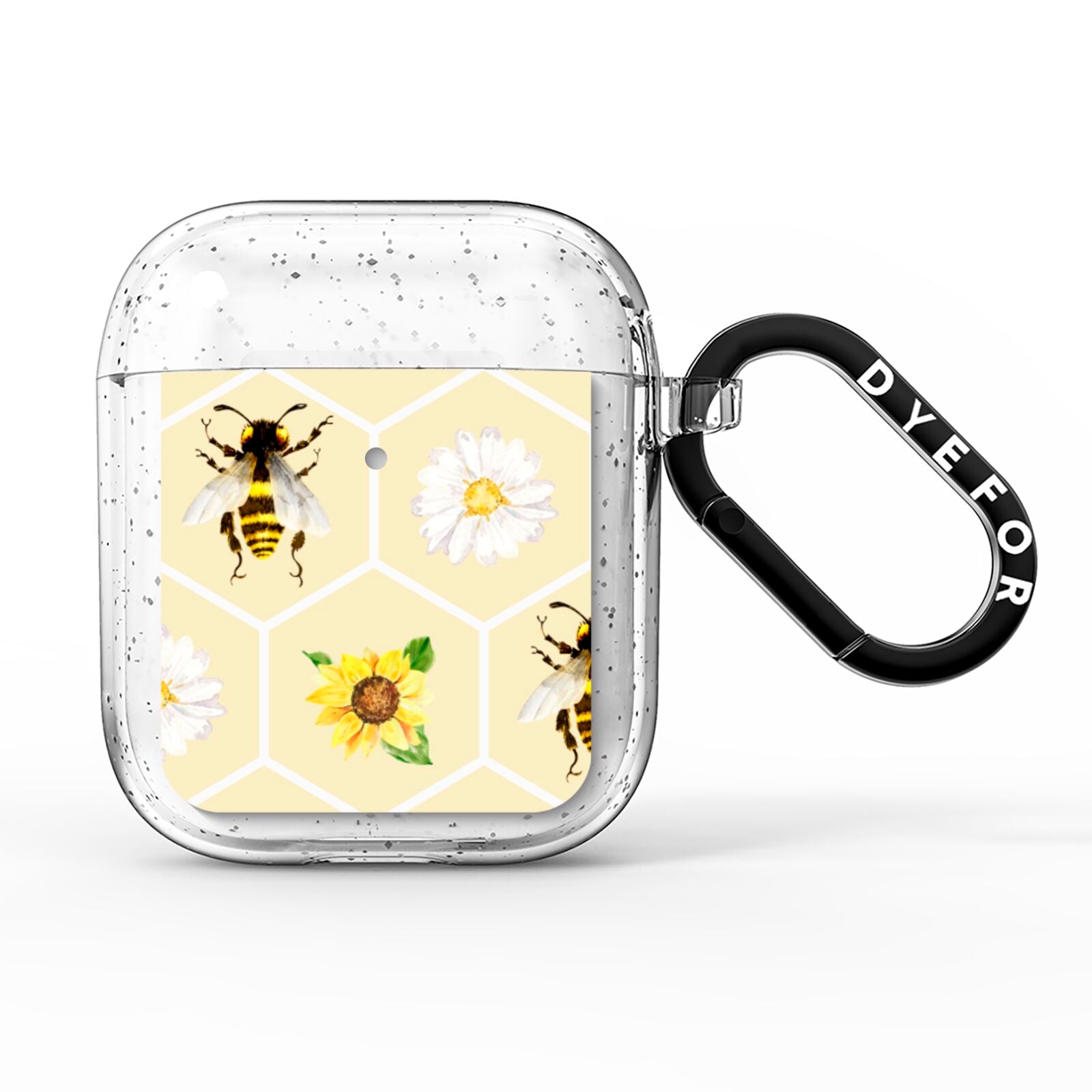 Daisies Bees and Sunflowers AirPods Glitter Case