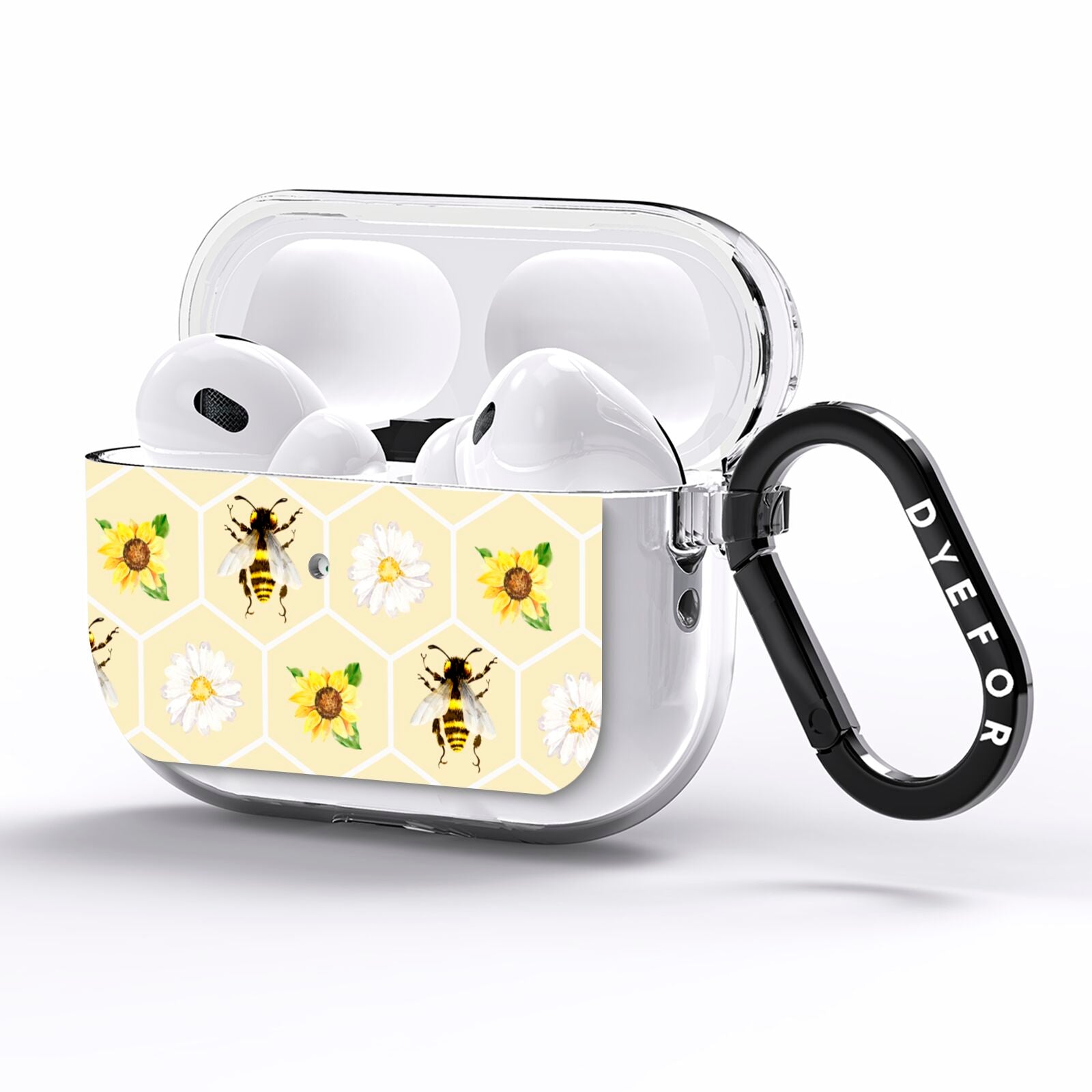 Daisies Bees and Sunflowers AirPods Pro Clear Case Side Image