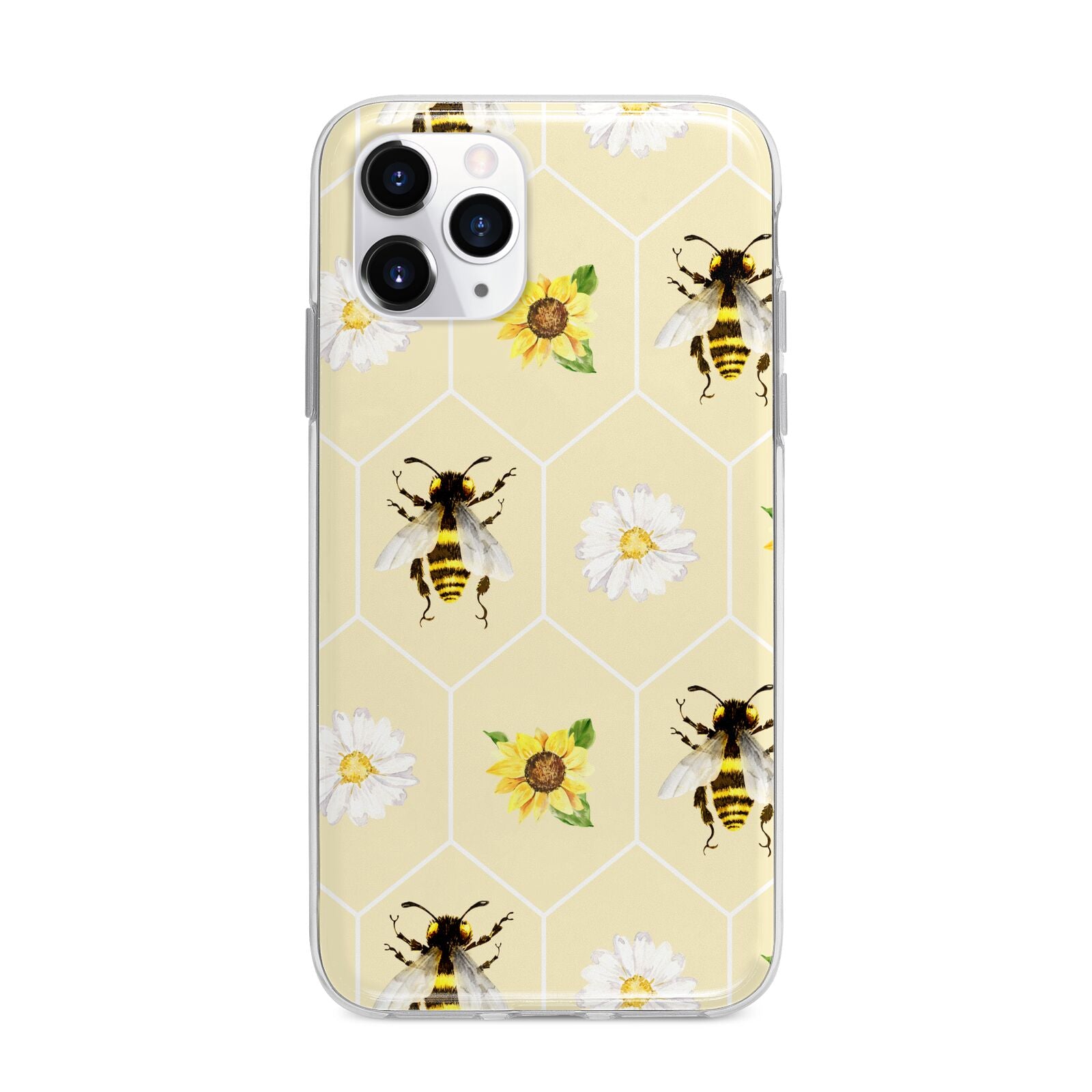 Daisies Bees and Sunflowers Apple iPhone 11 Pro in Silver with Bumper Case