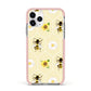 Daisies Bees and Sunflowers Apple iPhone 11 Pro in Silver with Pink Impact Case