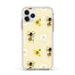 Daisies Bees and Sunflowers Apple iPhone 11 Pro in Silver with White Impact Case