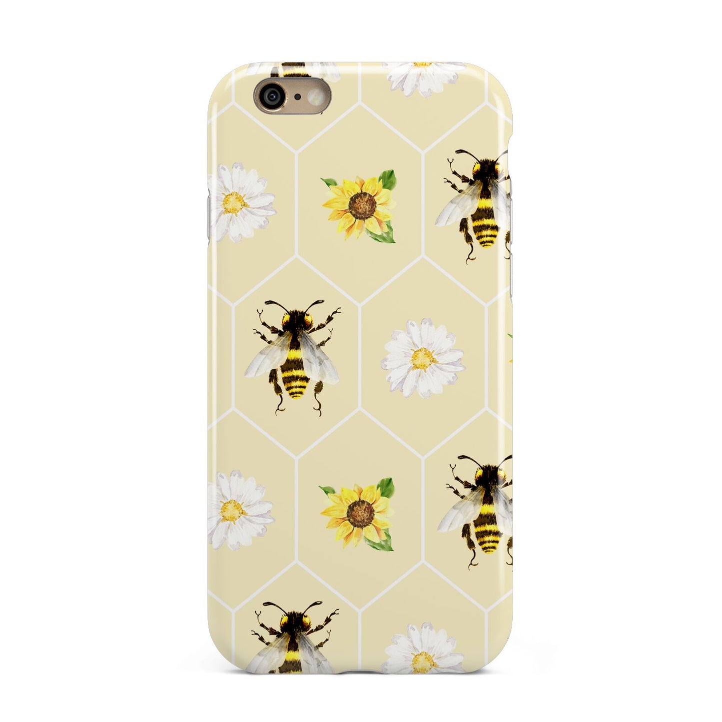 Daisies Bees and Sunflowers Apple iPhone 6 3D Tough Case