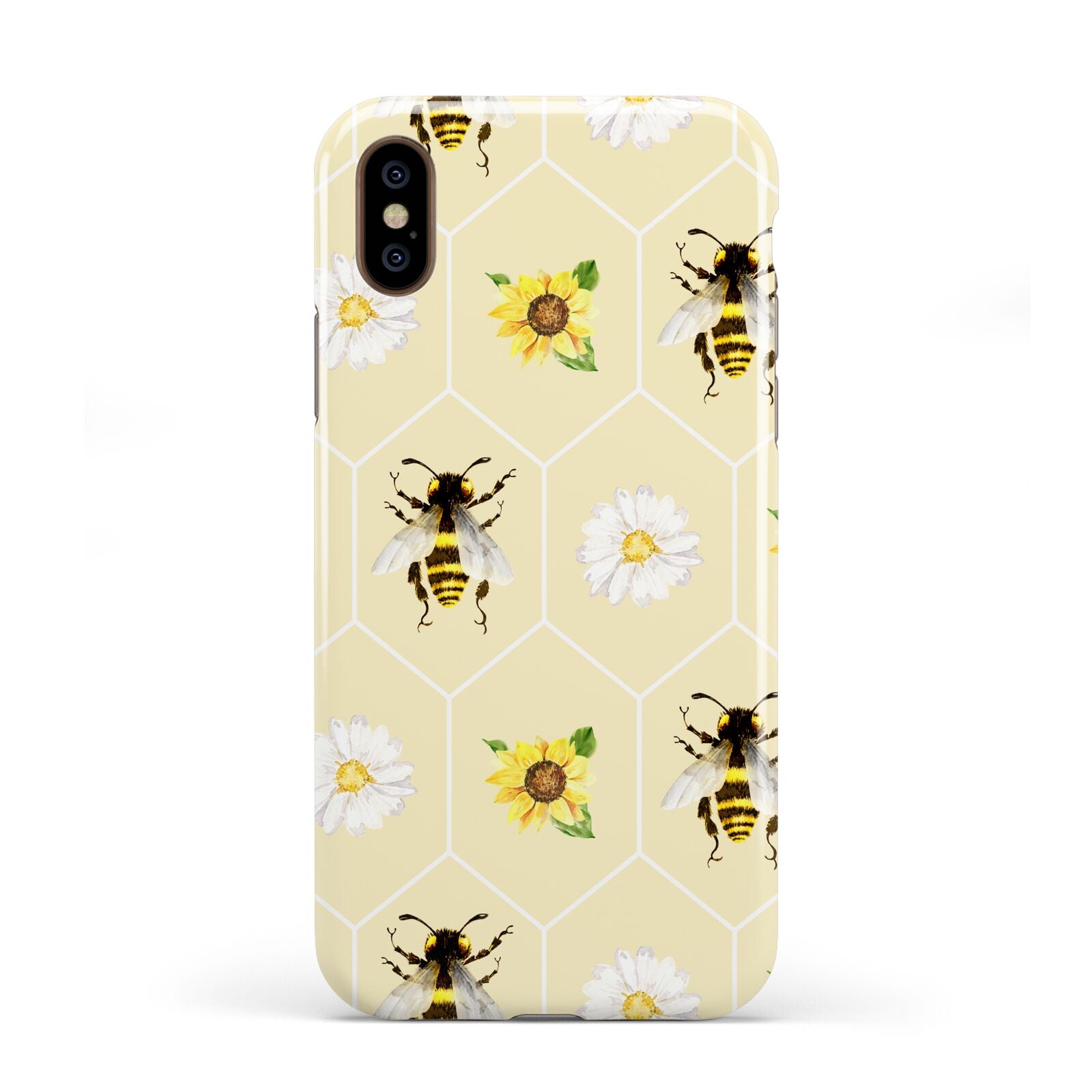Daisies Bees and Sunflowers Apple iPhone XS 3D Tough