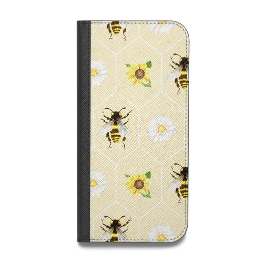 Daisies Bees and Sunflowers Vegan Leather Flip iPhone Case