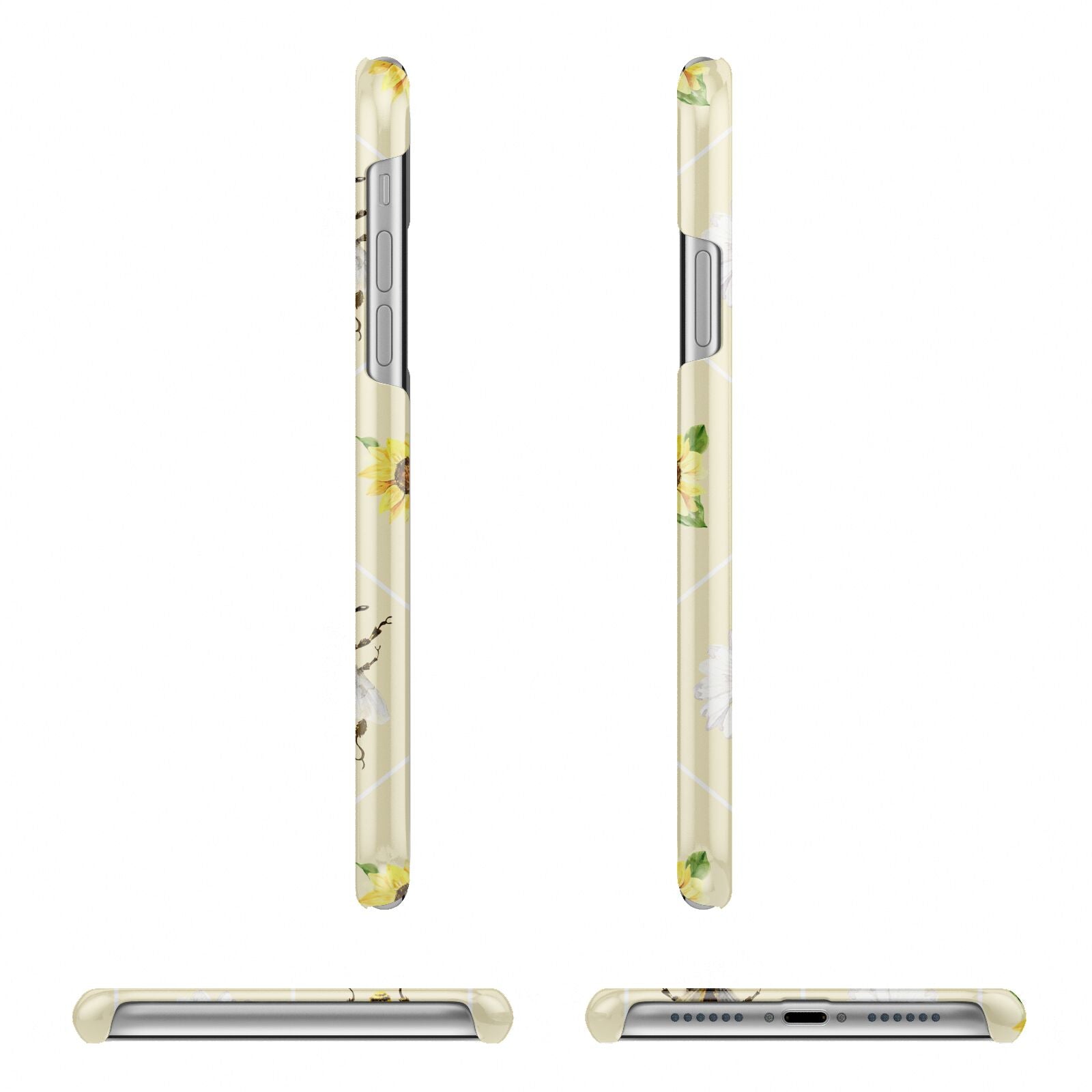 Daisies Bees and Sunflowers iPhone 11 Pro 3D Snap Case Angle Images