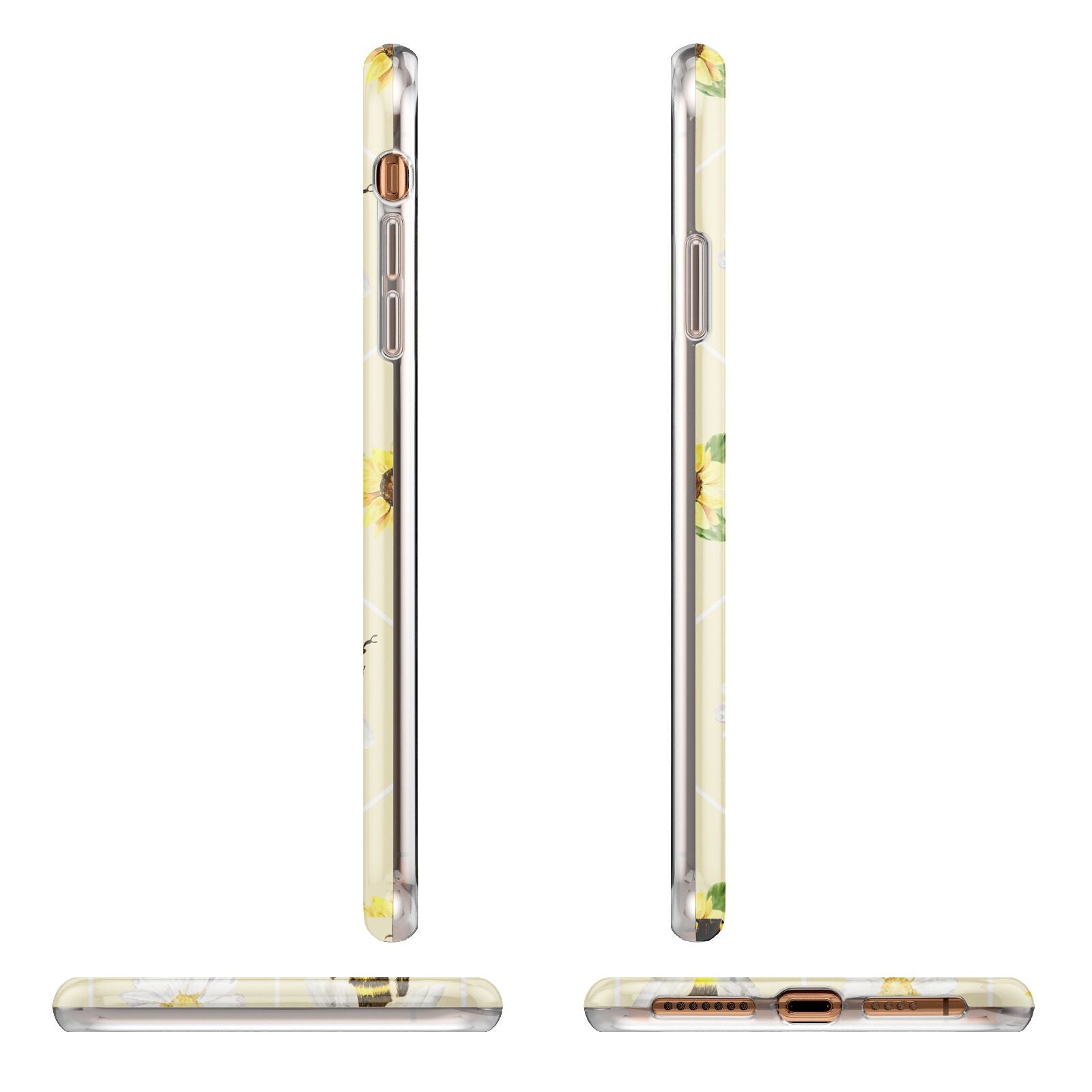 Daisies Bees and Sunflowers iPhone 11 Pro Max 3D Tough Case Angle Images