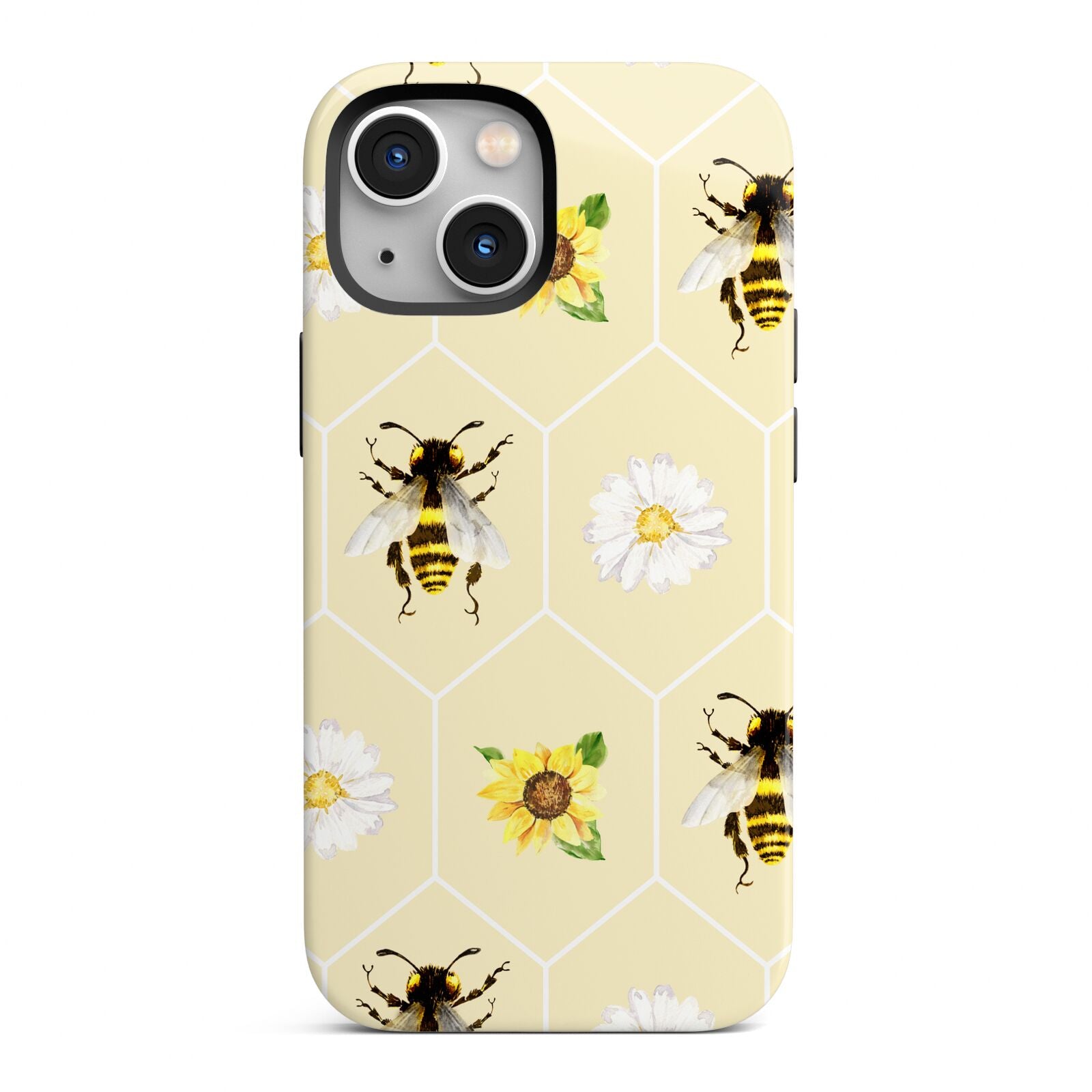 Daisies Bees and Sunflowers iPhone 13 Mini Full Wrap 3D Tough Case