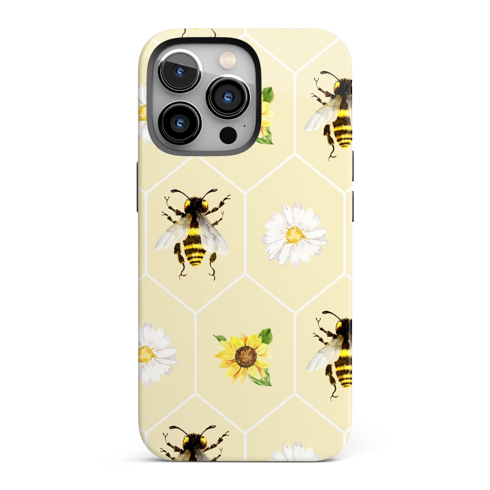 Daisies Bees and Sunflowers iPhone 13 Pro Full Wrap 3D Tough Case