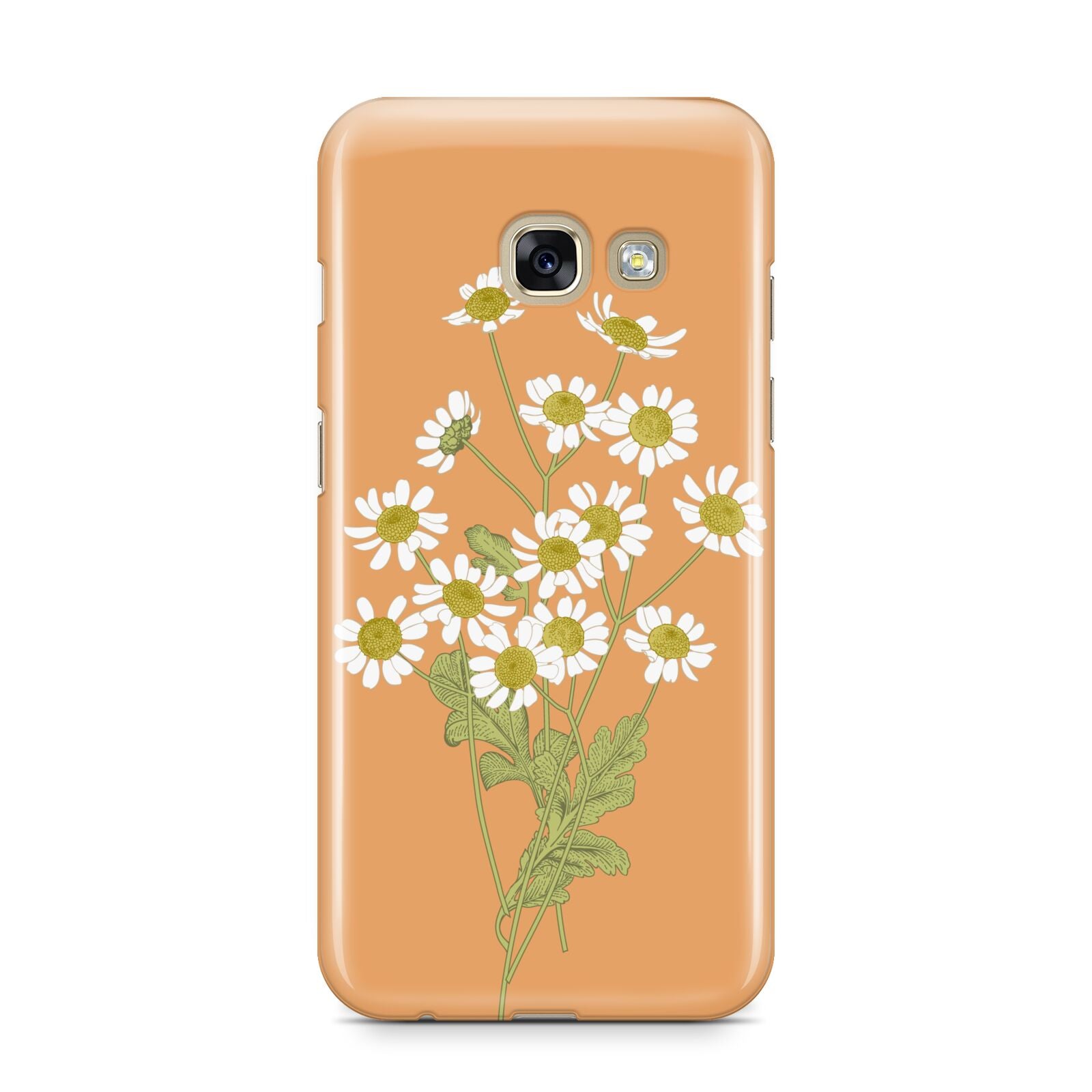 Daisies Samsung Galaxy A3 2017 Case on gold phone