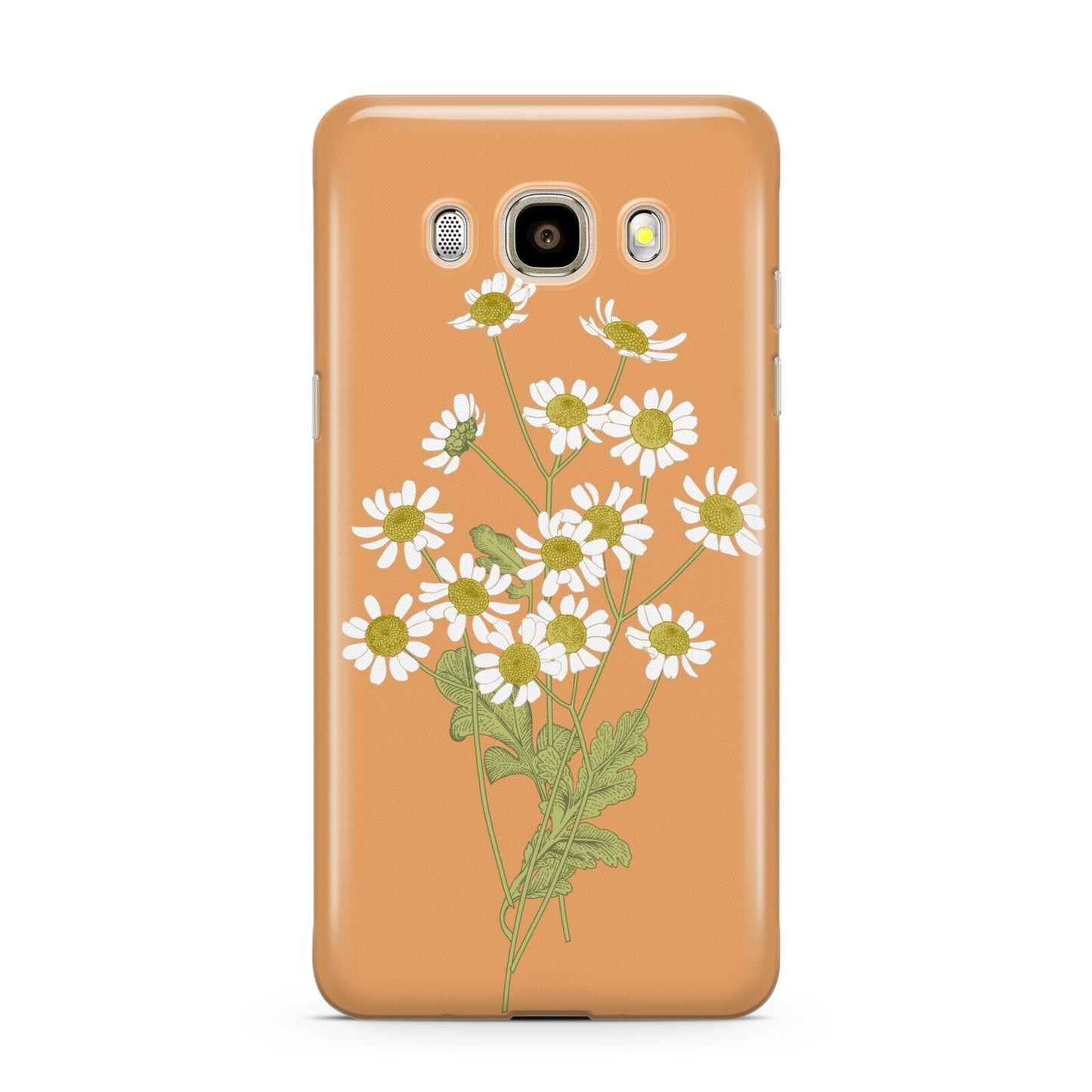 Daisies Samsung Galaxy J7 2016 Case on gold phone