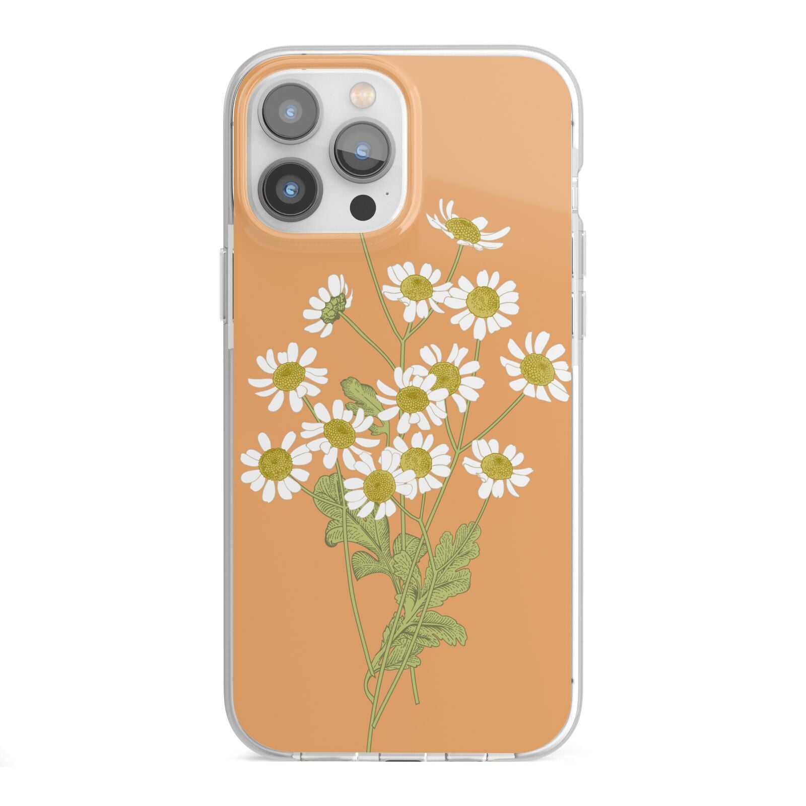Daisies iPhone 13 Pro Max TPU Impact Case with White Edges