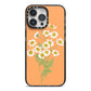 Daisies iPhone 14 Pro Max Black Impact Case on Silver phone