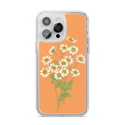 Daisies iPhone 14 Pro Max Clear Tough Case Silver