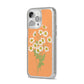Daisies iPhone 14 Pro Max Glitter Tough Case Silver Angled Image