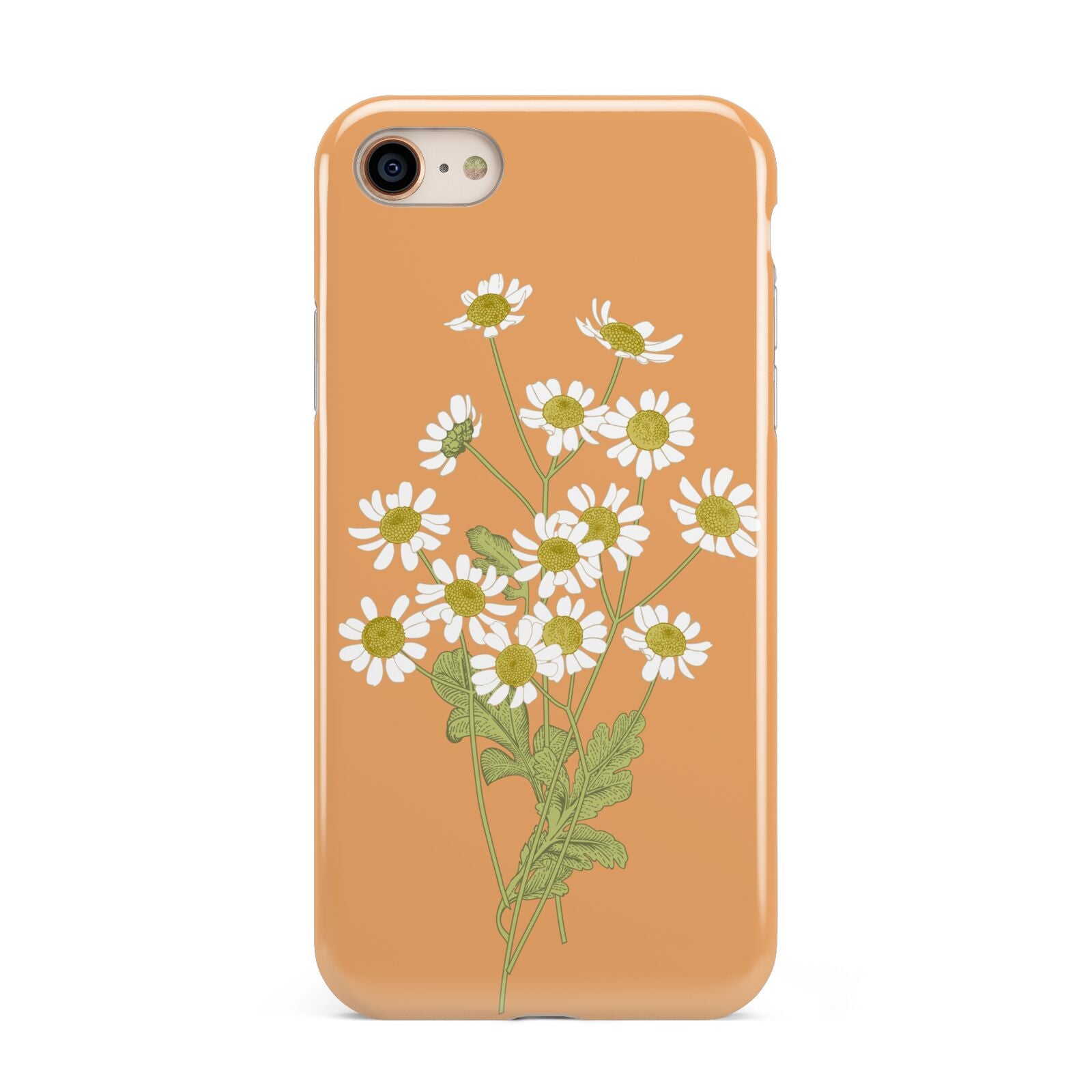 Daisies iPhone 8 3D Tough Case on Gold Phone