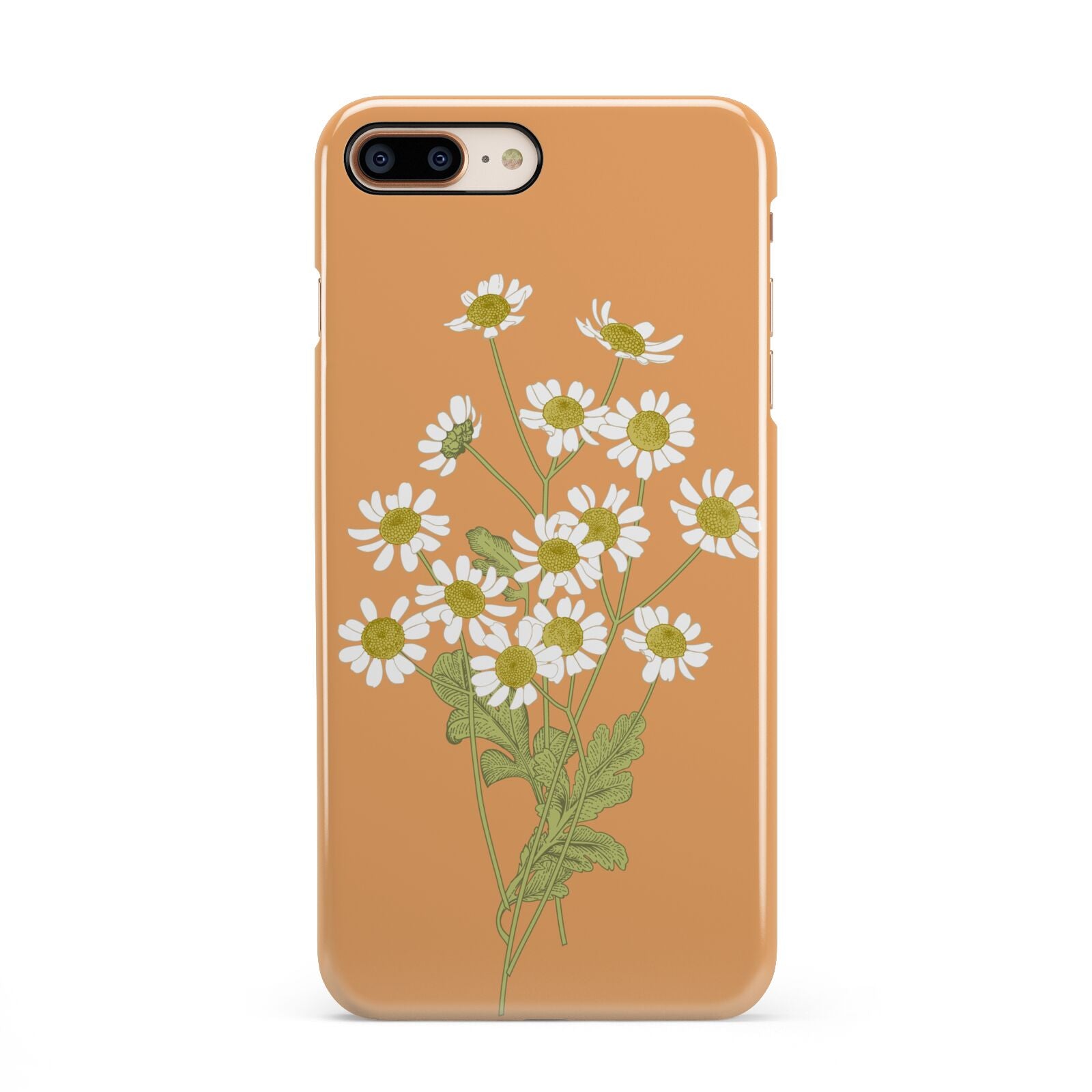 Daisies iPhone 8 Plus 3D Snap Case on Gold Phone