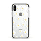 Daisy Apple iPhone Xs Impact Case Black Edge on Silver Phone