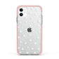 Daisy Pattern Apple iPhone 11 in White with Pink Impact Case