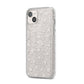 Daisy Pattern iPhone 14 Plus Glitter Tough Case Starlight Angled Image