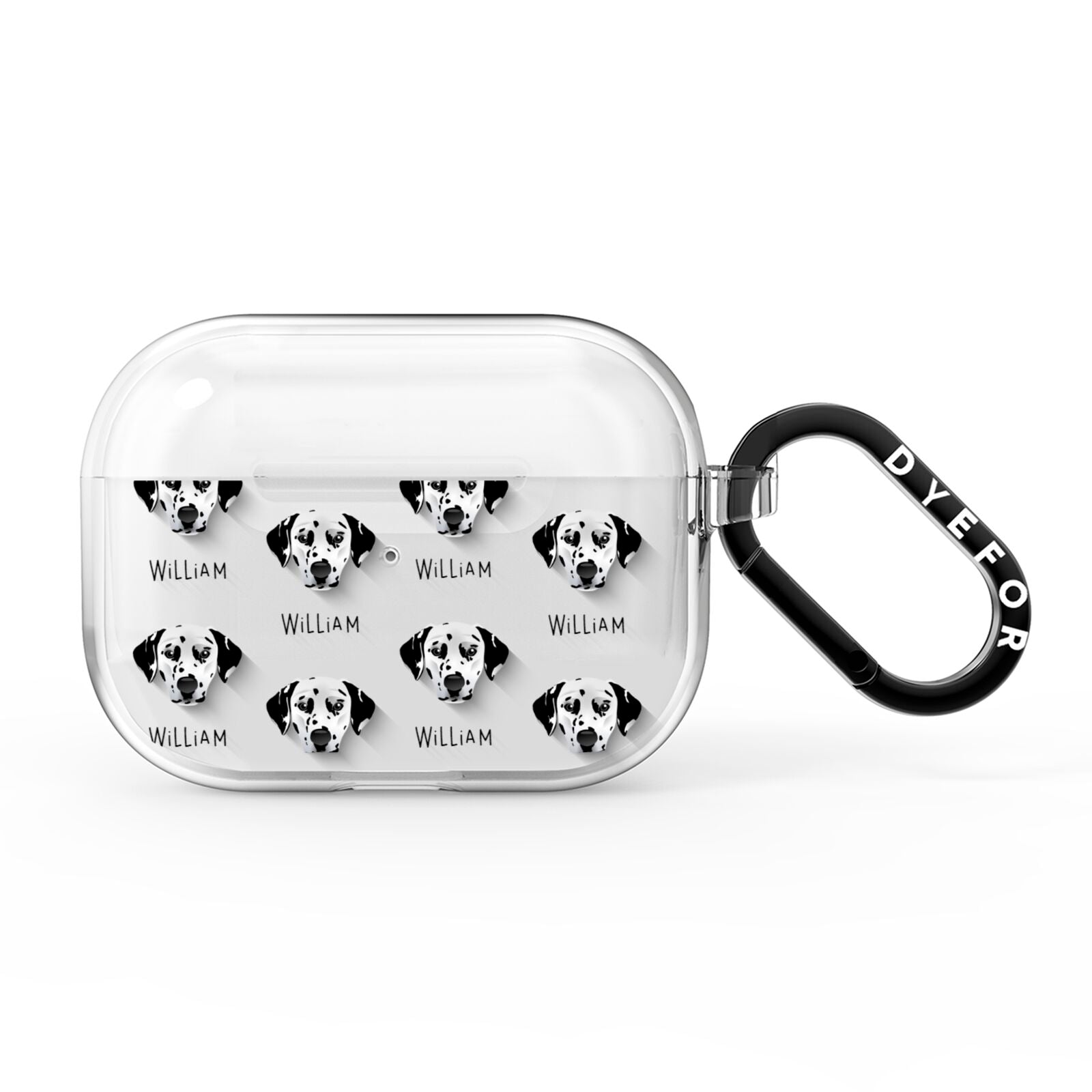 Dalmatian Icon with Name AirPods Pro Clear Case