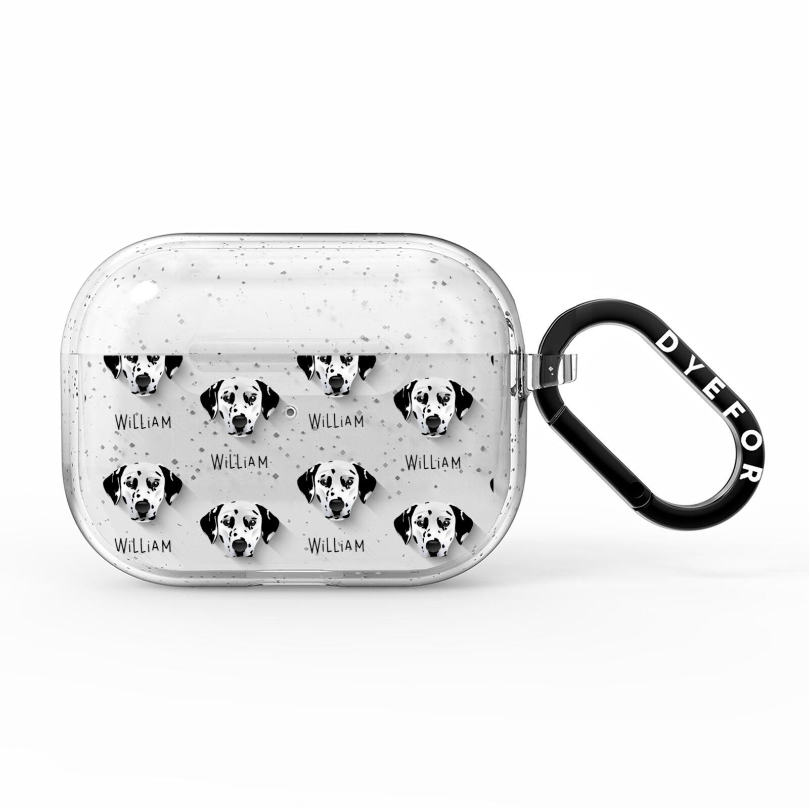 Dalmatian Icon with Name AirPods Pro Glitter Case