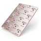 Dalmatian Icon with Name Apple iPad Case on Rose Gold iPad Side View