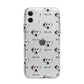 Dalmatian Icon with Name Apple iPhone 11 in White with Bumper Case