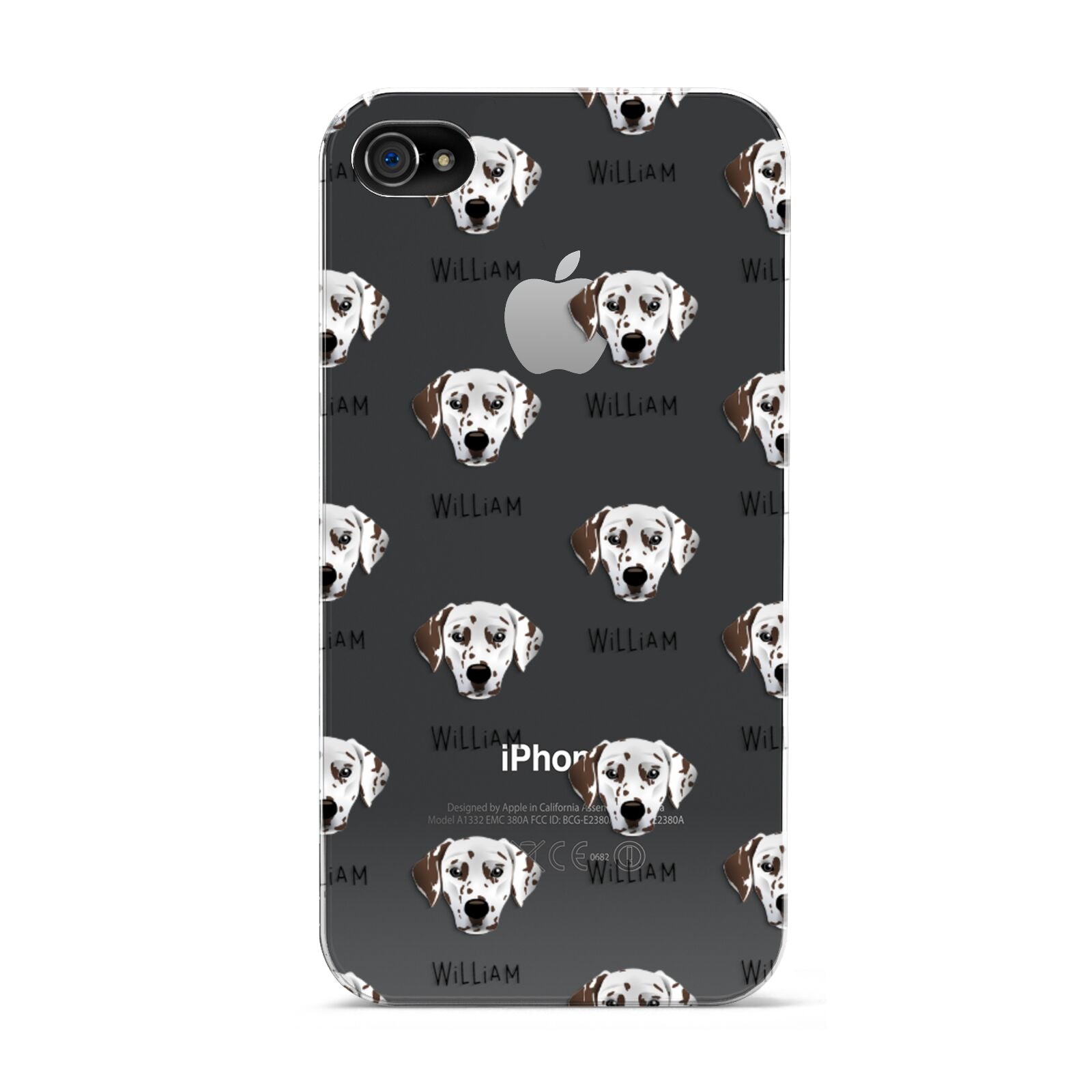 Dalmatian Icon with Name Apple iPhone 4s Case
