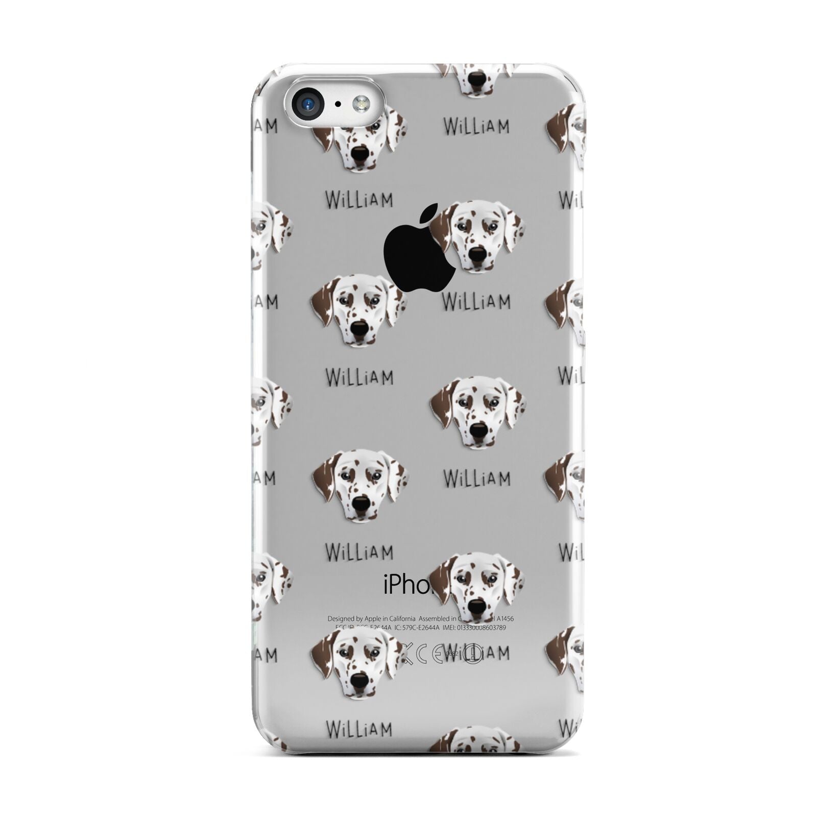 Dalmatian Icon with Name Apple iPhone 5c Case