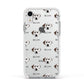 Dalmatian Icon with Name Apple iPhone XR Impact Case White Edge on Silver Phone