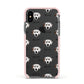 Dalmatian Icon with Name Apple iPhone Xs Impact Case Pink Edge on Black Phone