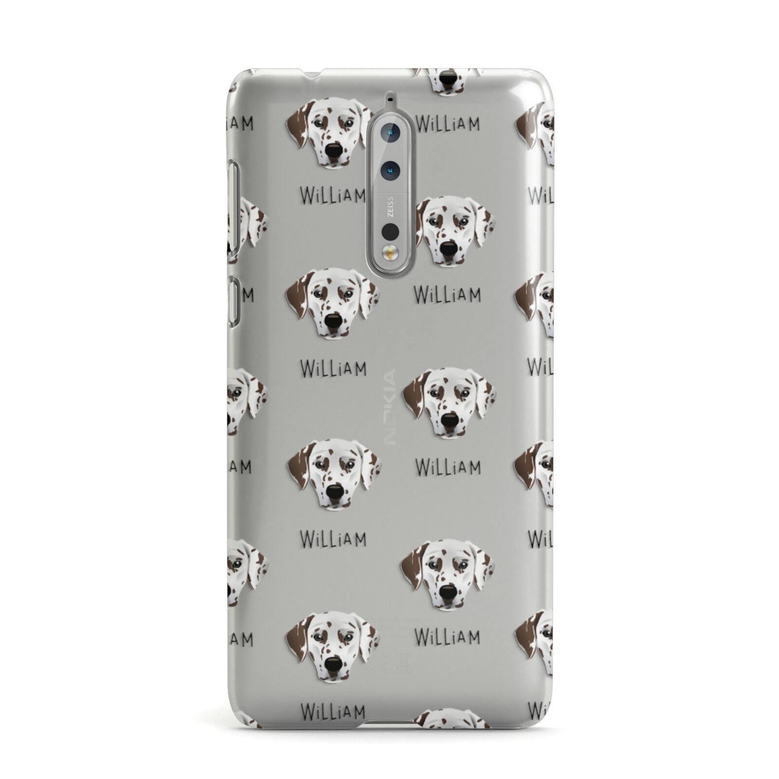 Dalmatian Icon with Name Nokia Case