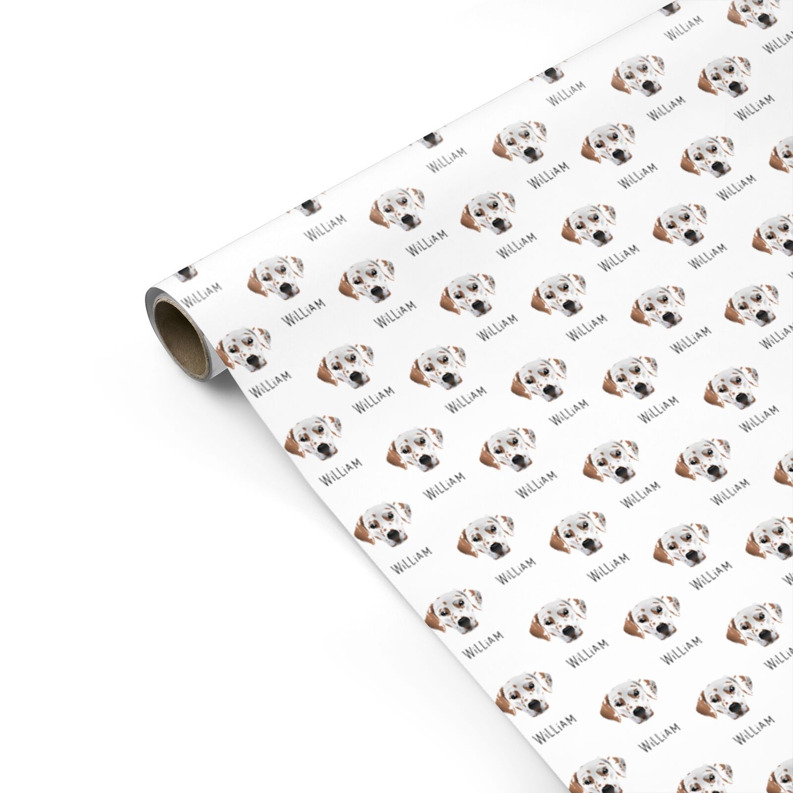 Dalmatian Icon with Name Personalised Gift Wrap