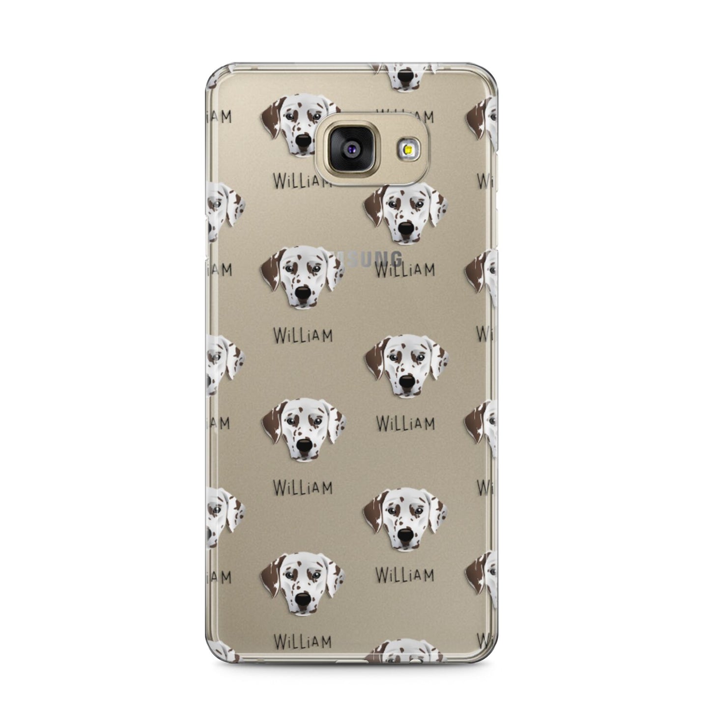 Dalmatian Icon with Name Samsung Galaxy A5 2016 Case on gold phone