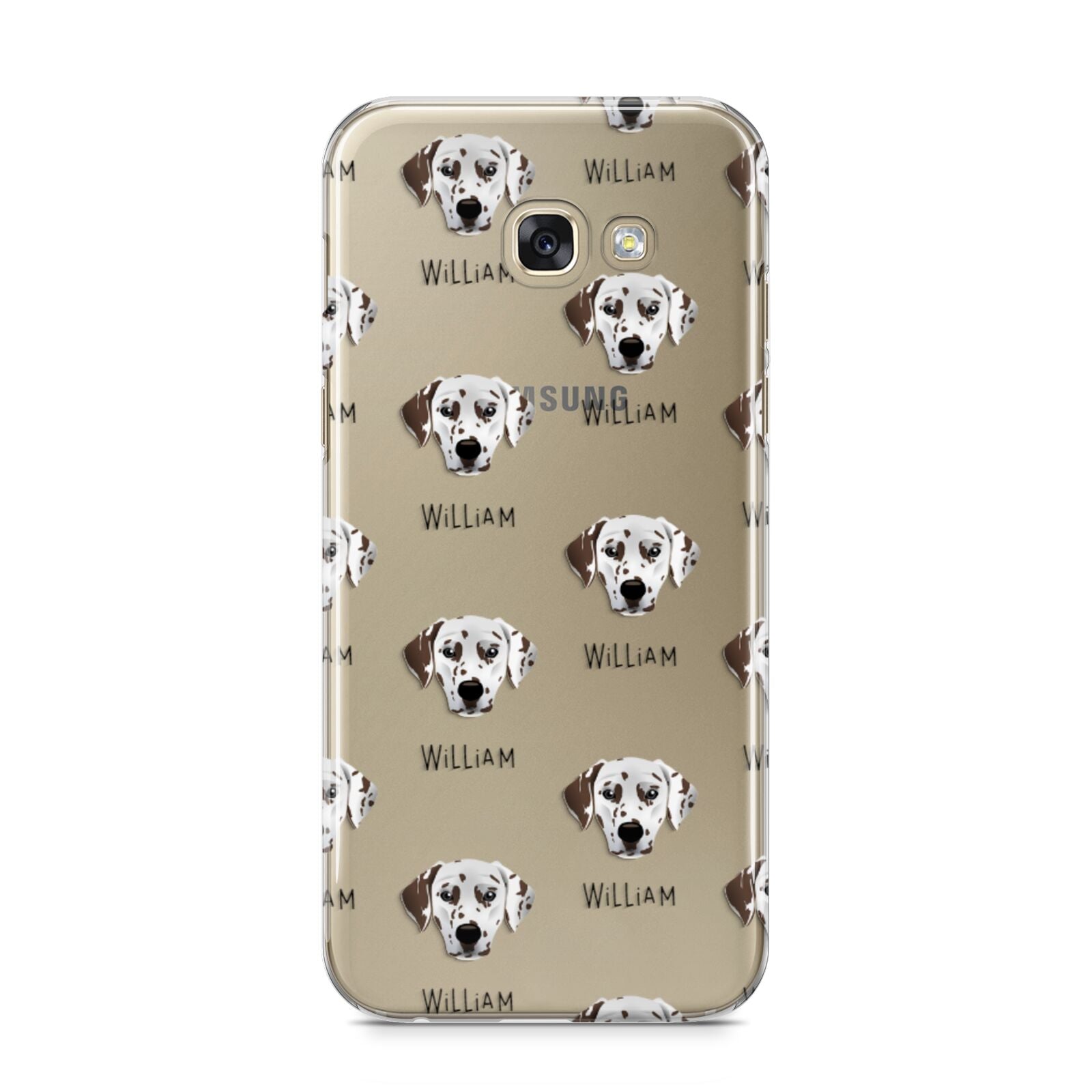 Dalmatian Icon with Name Samsung Galaxy A5 2017 Case on gold phone