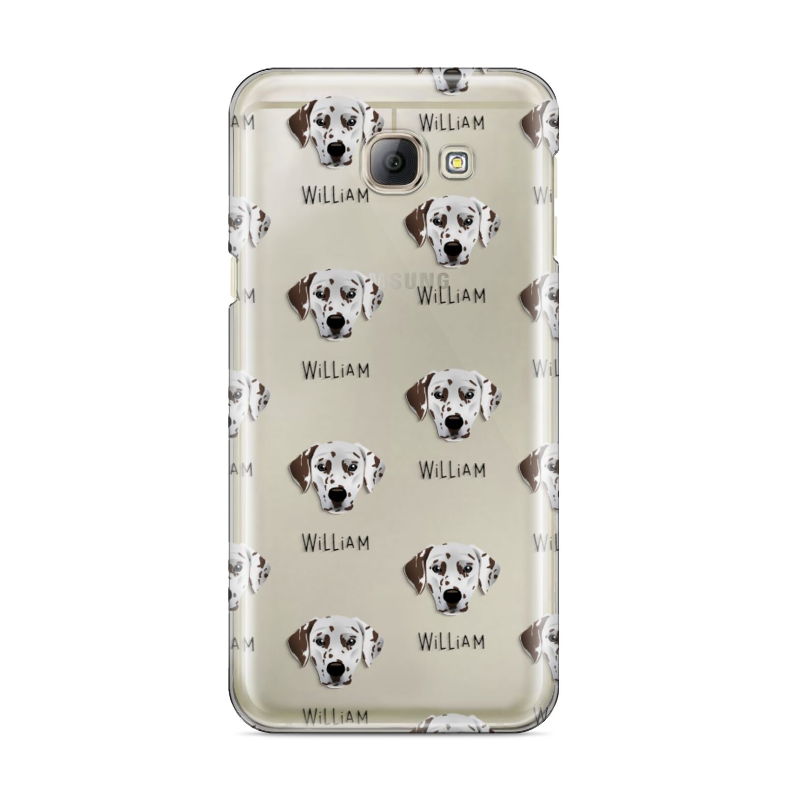 Dalmatian Icon with Name Samsung Galaxy A8 2016 Case