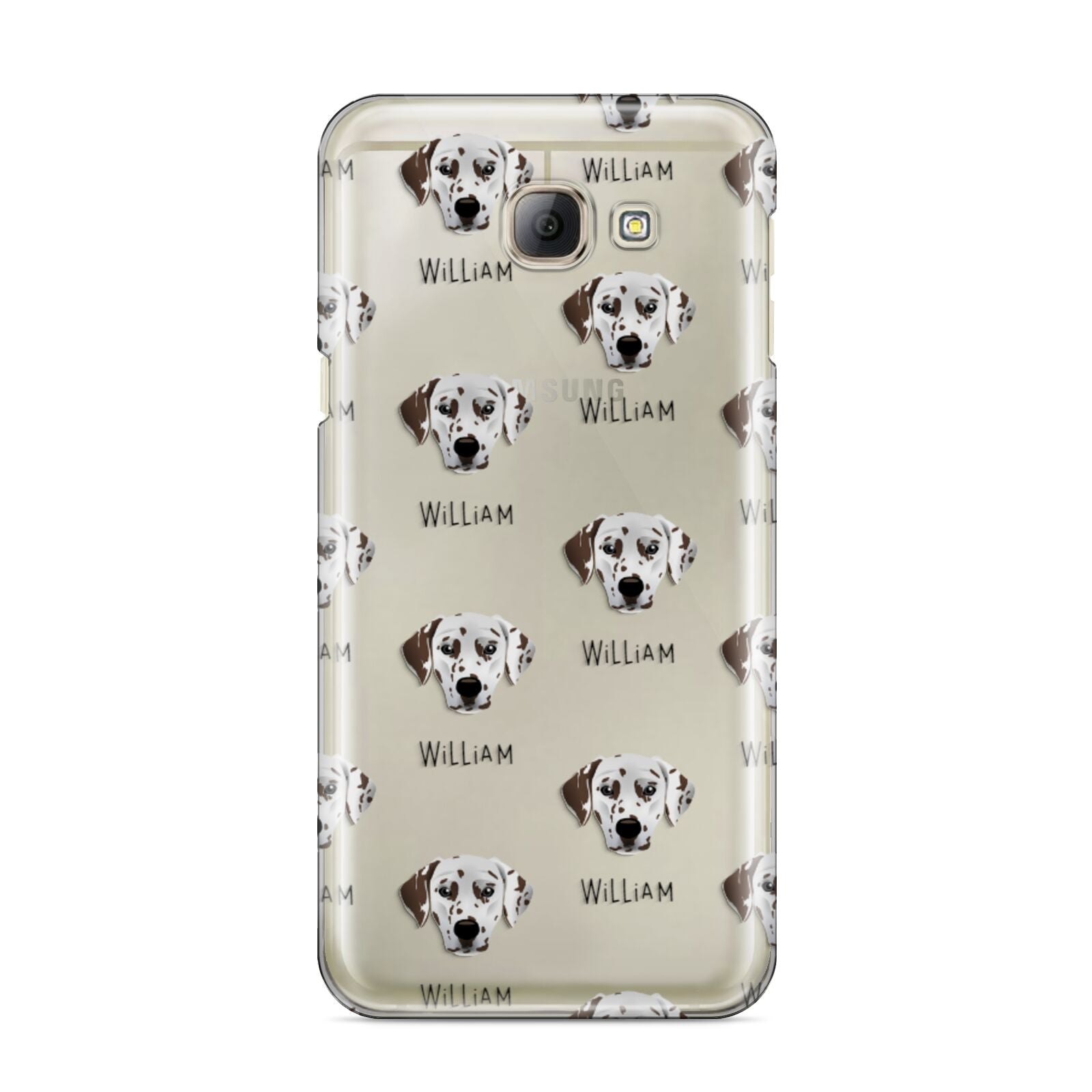 Dalmatian Icon with Name Samsung Galaxy A8 2016 Case