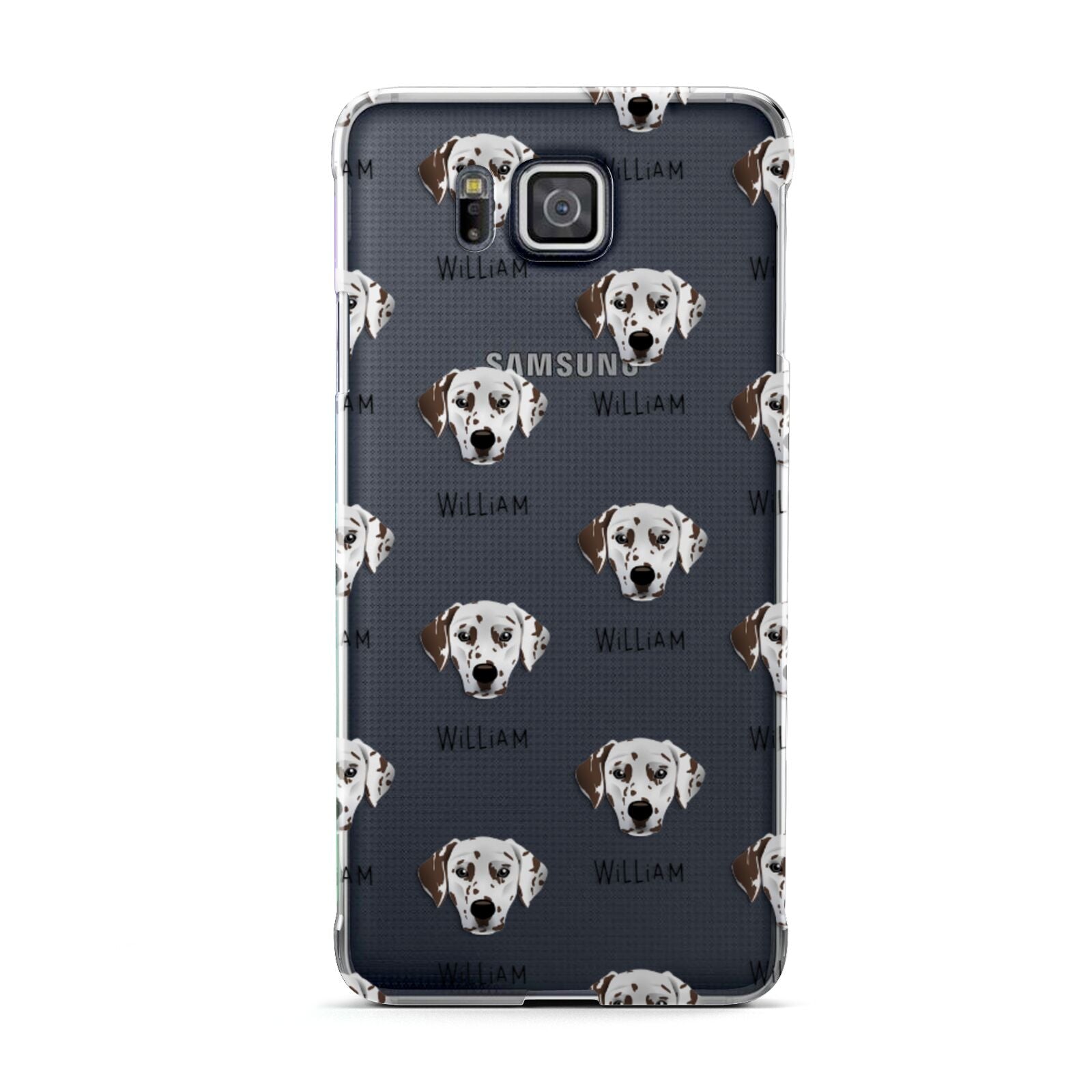 Dalmatian Icon with Name Samsung Galaxy Alpha Case