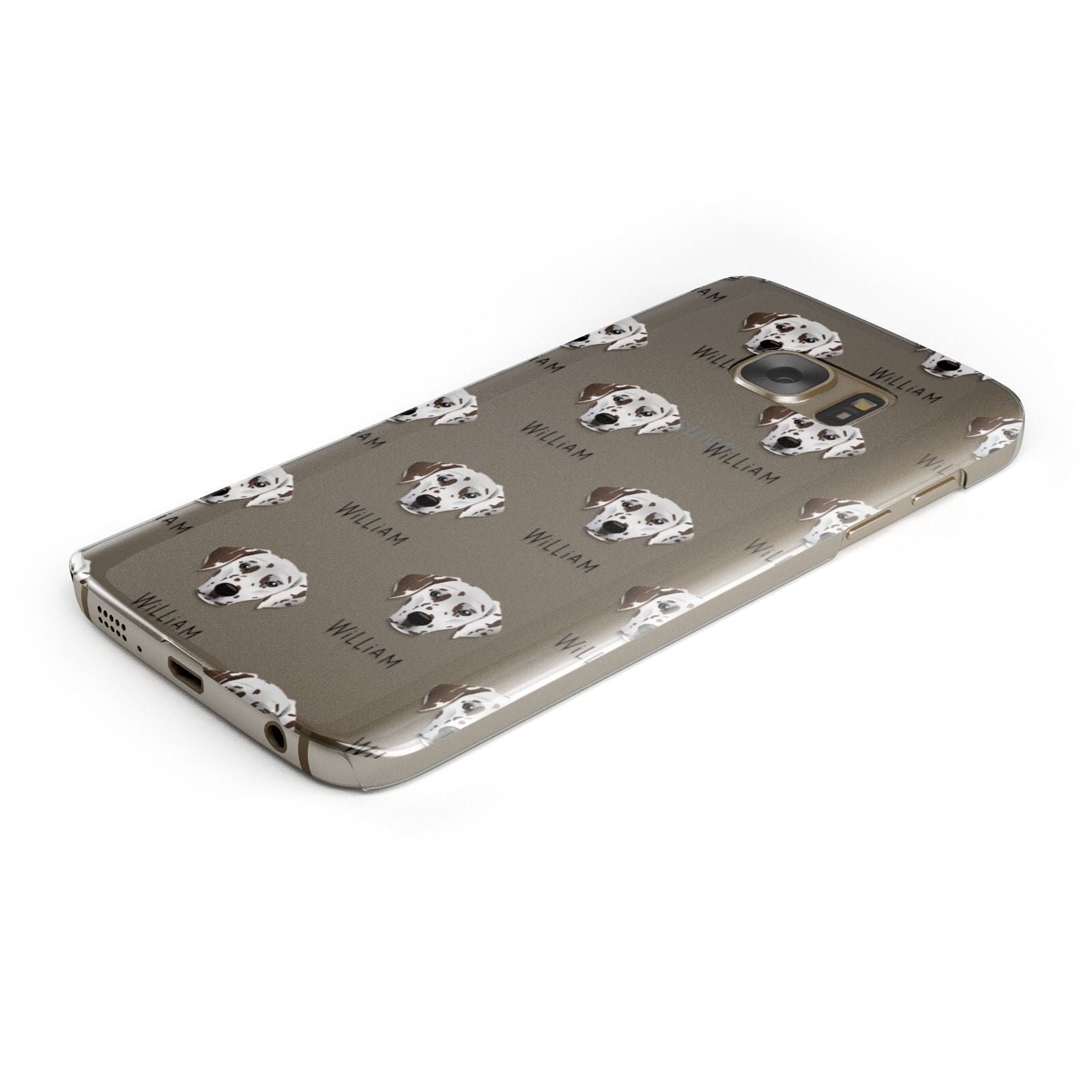 Dalmatian Icon with Name Samsung Galaxy Case Bottom Cutout