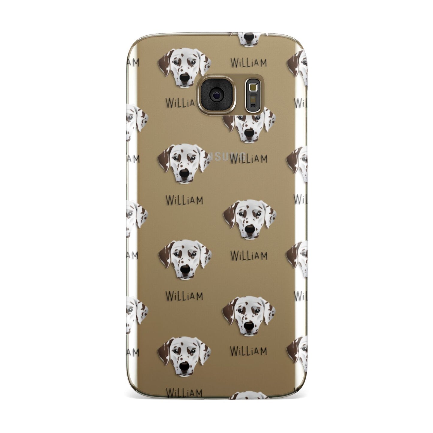 Dalmatian Icon with Name Samsung Galaxy Case