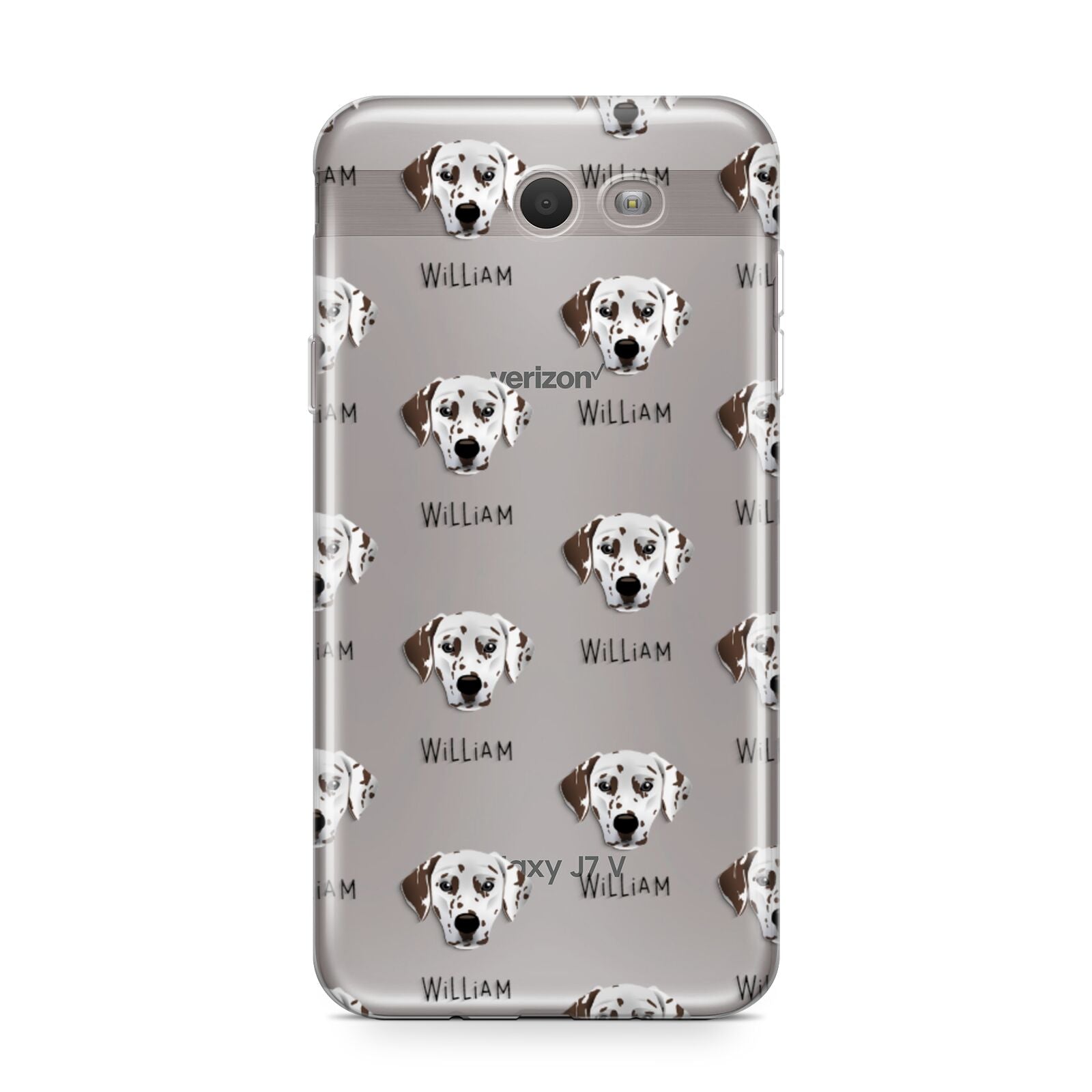 Dalmatian Icon with Name Samsung Galaxy J7 2017 Case