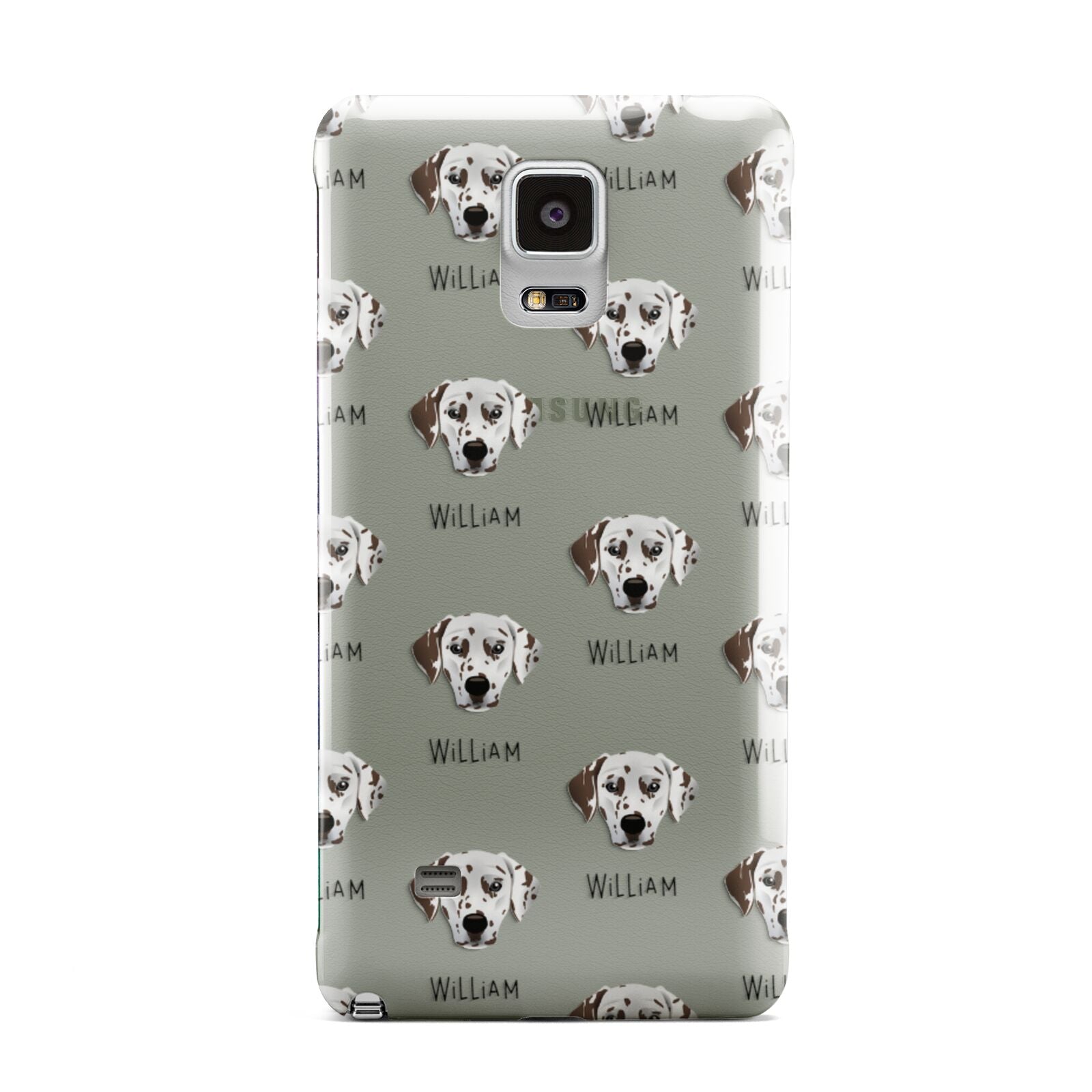 Dalmatian Icon with Name Samsung Galaxy Note 4 Case